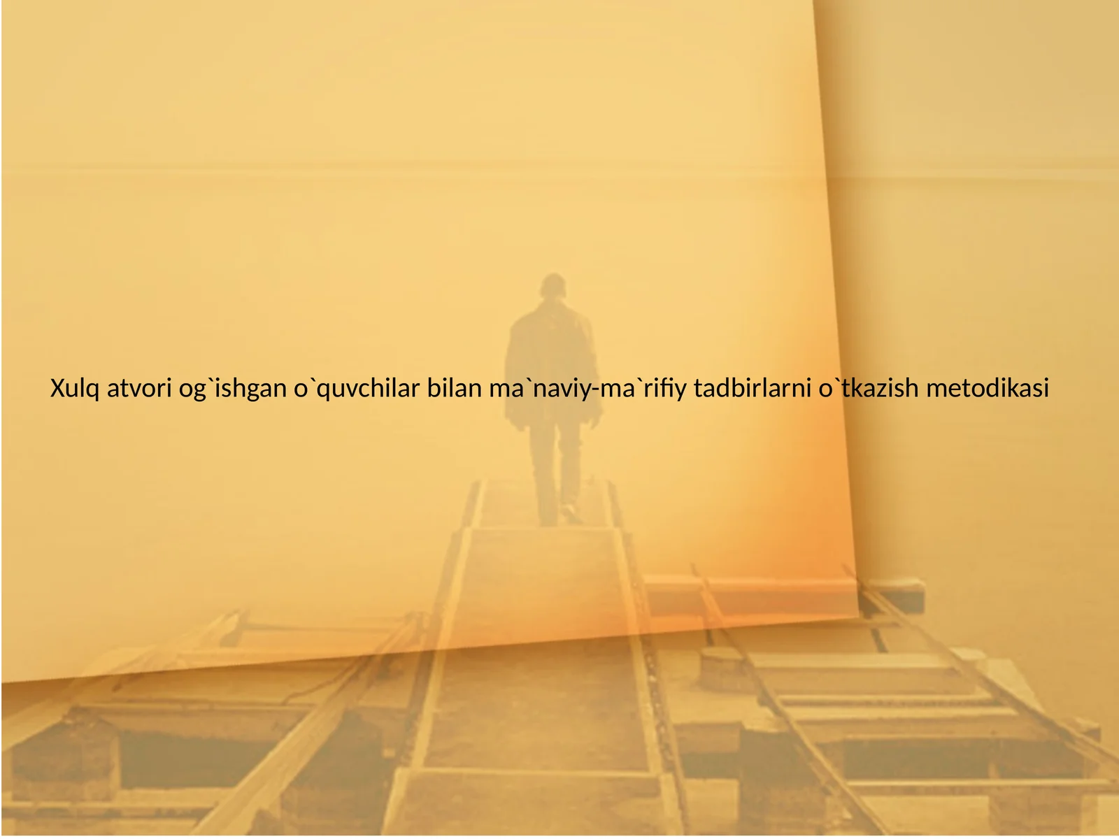 Xulq atvori og`ishgan o`quvchilar bilan ma`naviy-ma`rifiy tadbirlarni o`tkazish metodikasi
