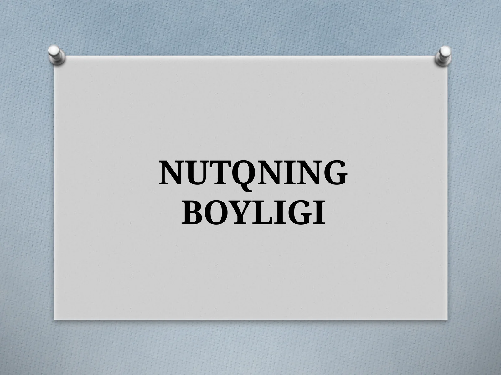NUTQNING BOYLIGI