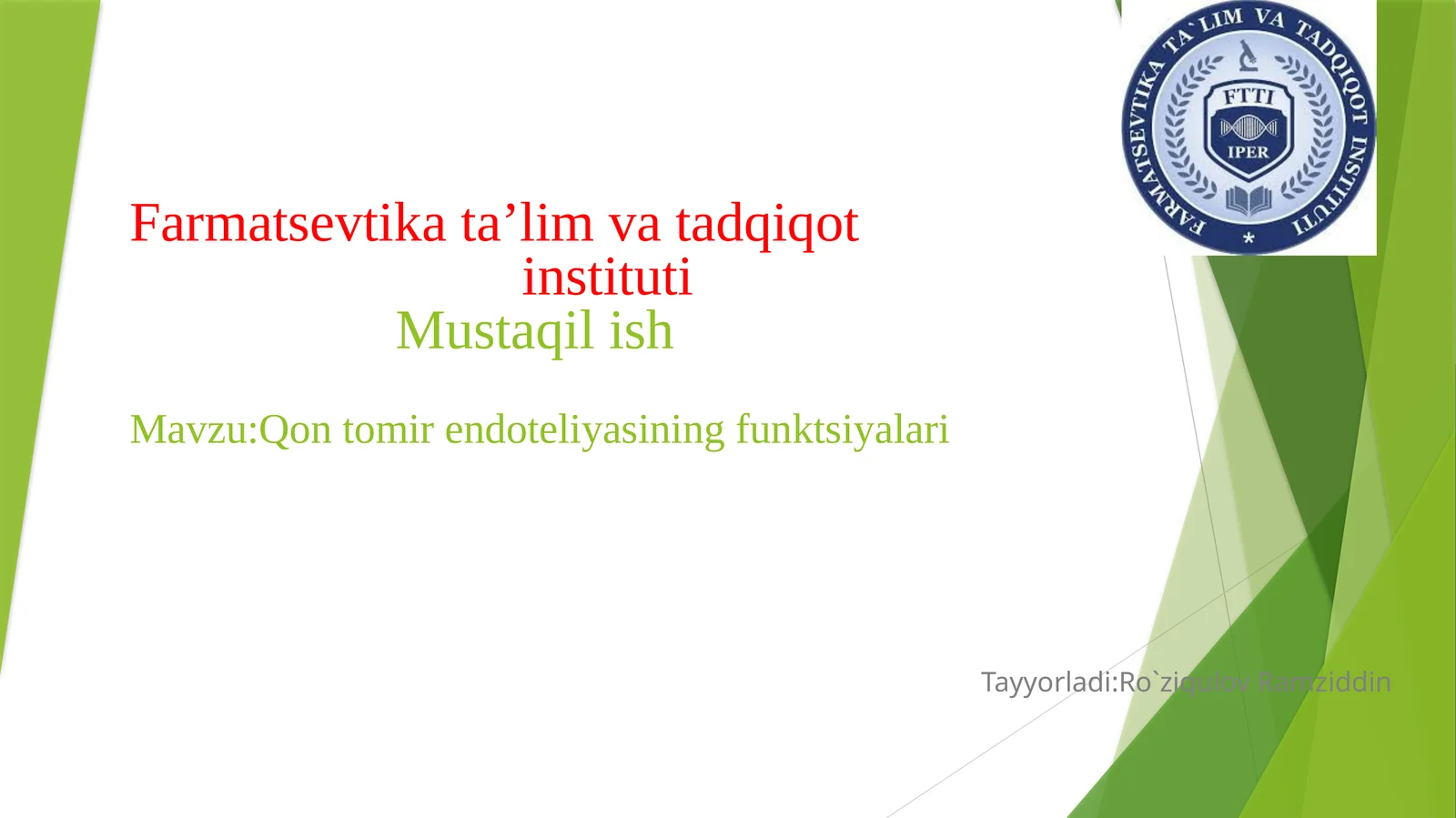 Qontomirendoteliyasining funksiyalari