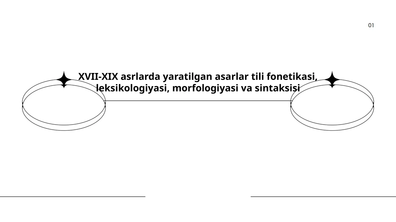 XVII-XIX asrlarda yaratilgan asarlar tili fonetikasi, leksikologiyasi, morfologiyasi va sintaksisi