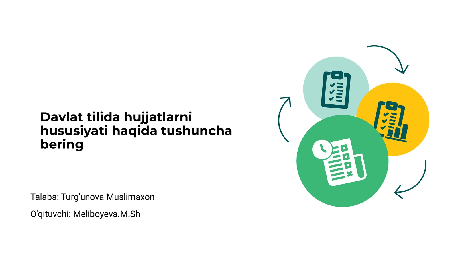Davlat tilida hujjatlarni hususiyati haqida tushuncha bering