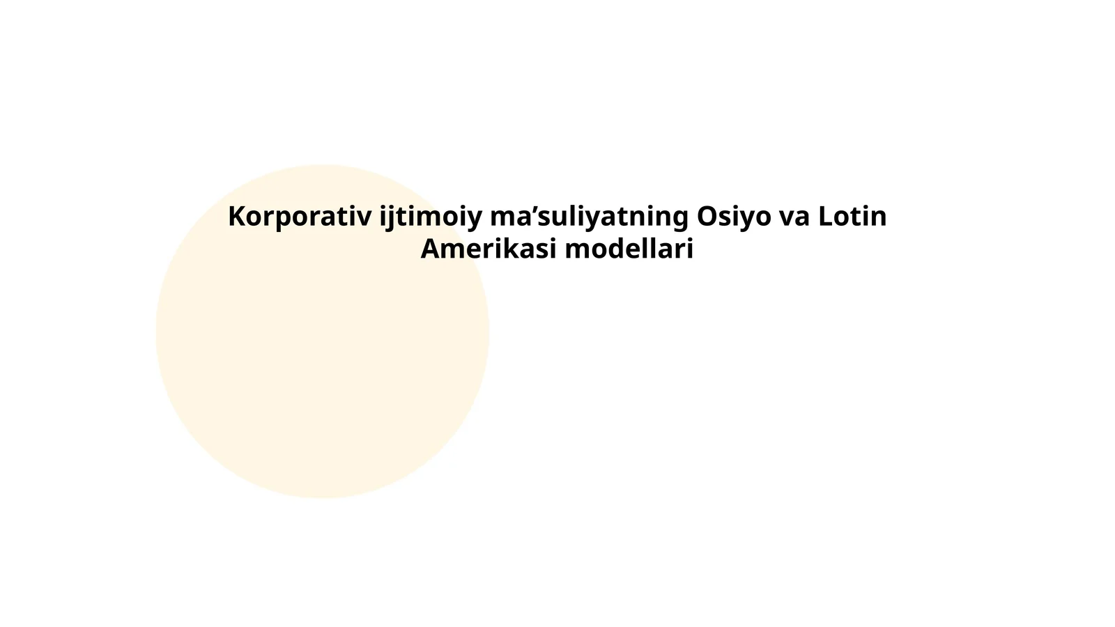 Korporativ ijtimoiy ma’suliyatning Osiyo va Lotin Amerikasi modellari