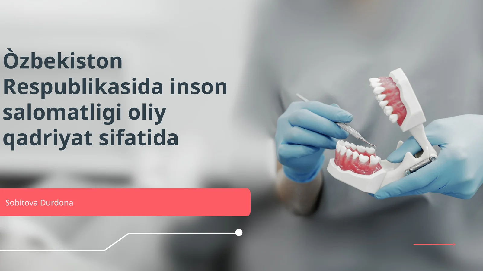 Òzbekiston Respublikasida inson salomatligi oliy qadriyat sifatida