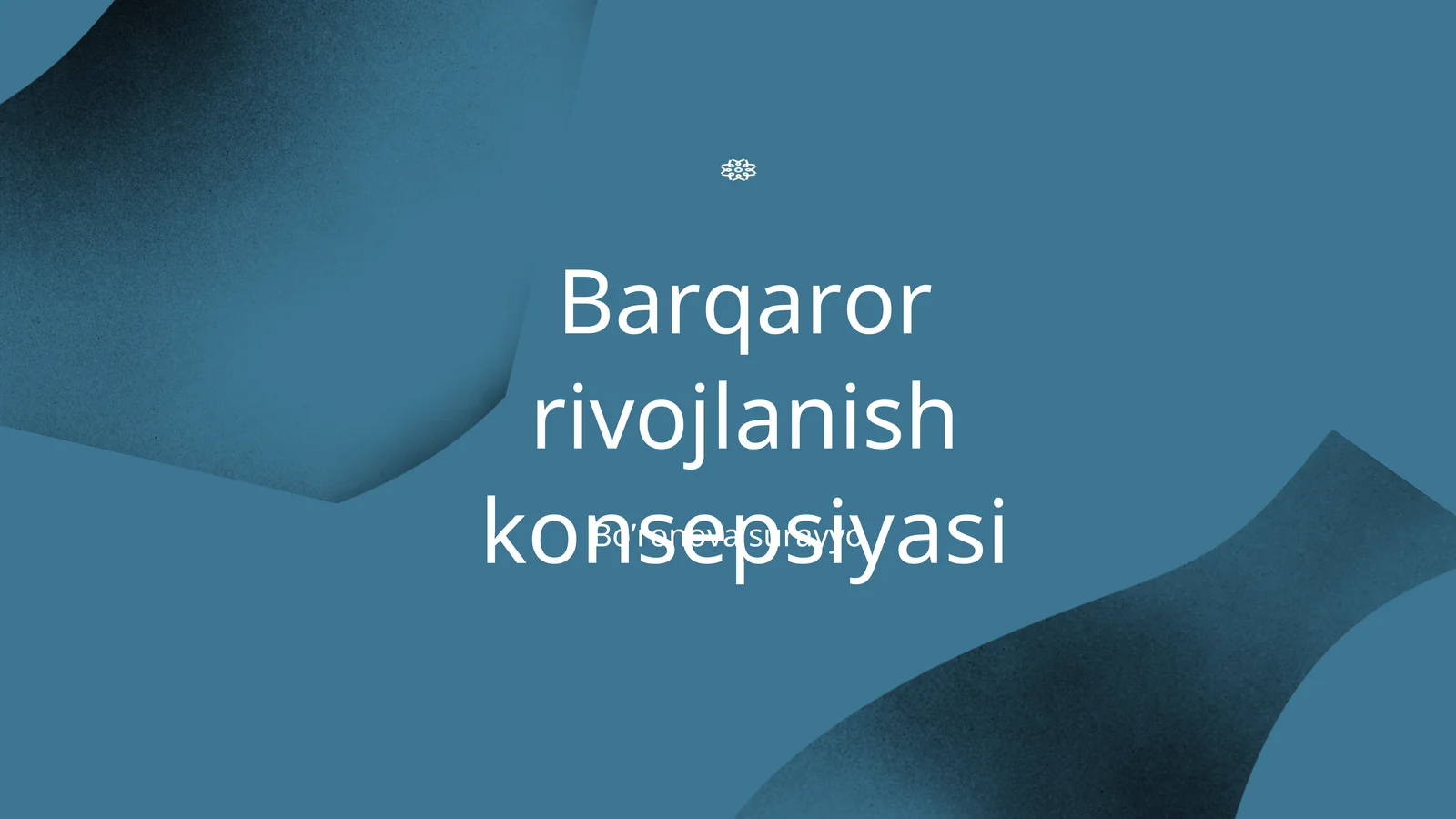 Barqaror rivojlanish konsepsiyasi