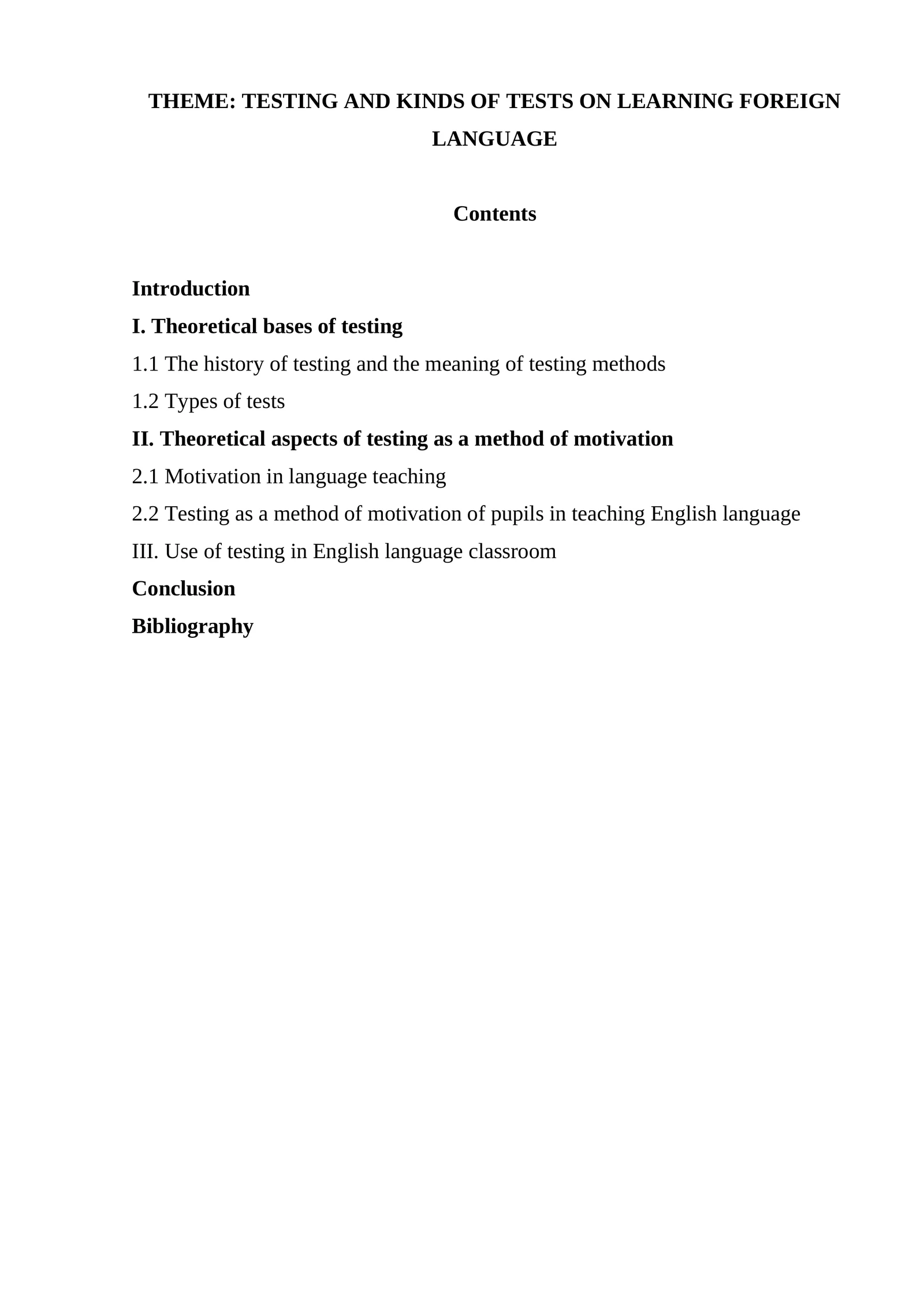 Testing and Kinds of Tests on Learning Foreign Language