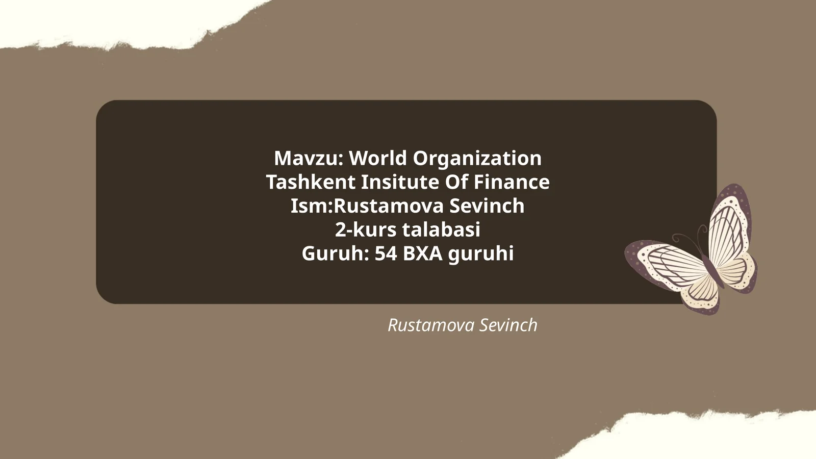World Organization