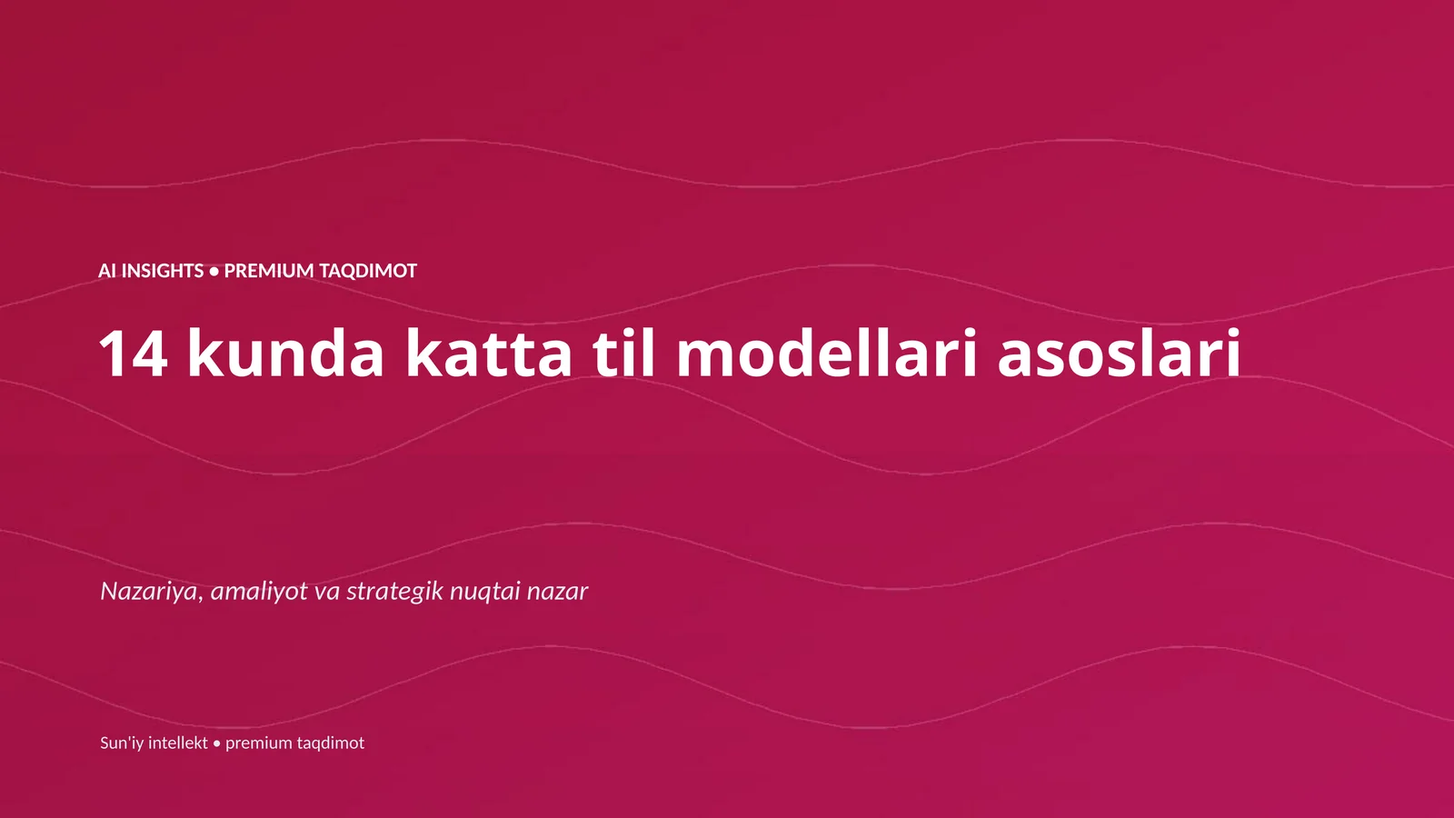 AI INSIGHTS • PREMIUM TAQDIMOT