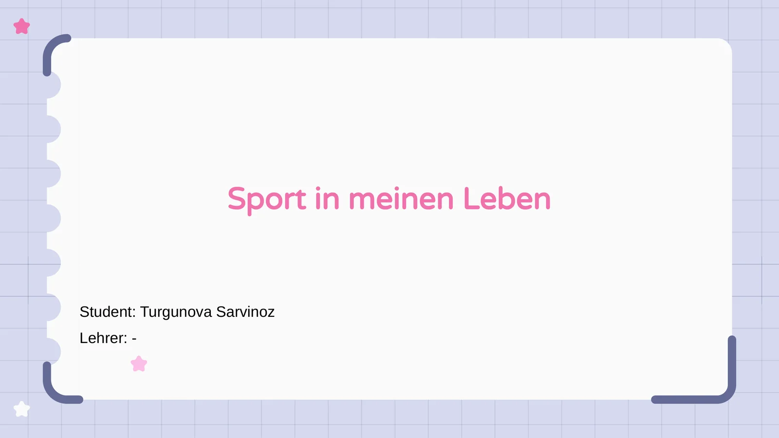 Sport in meinen Leben