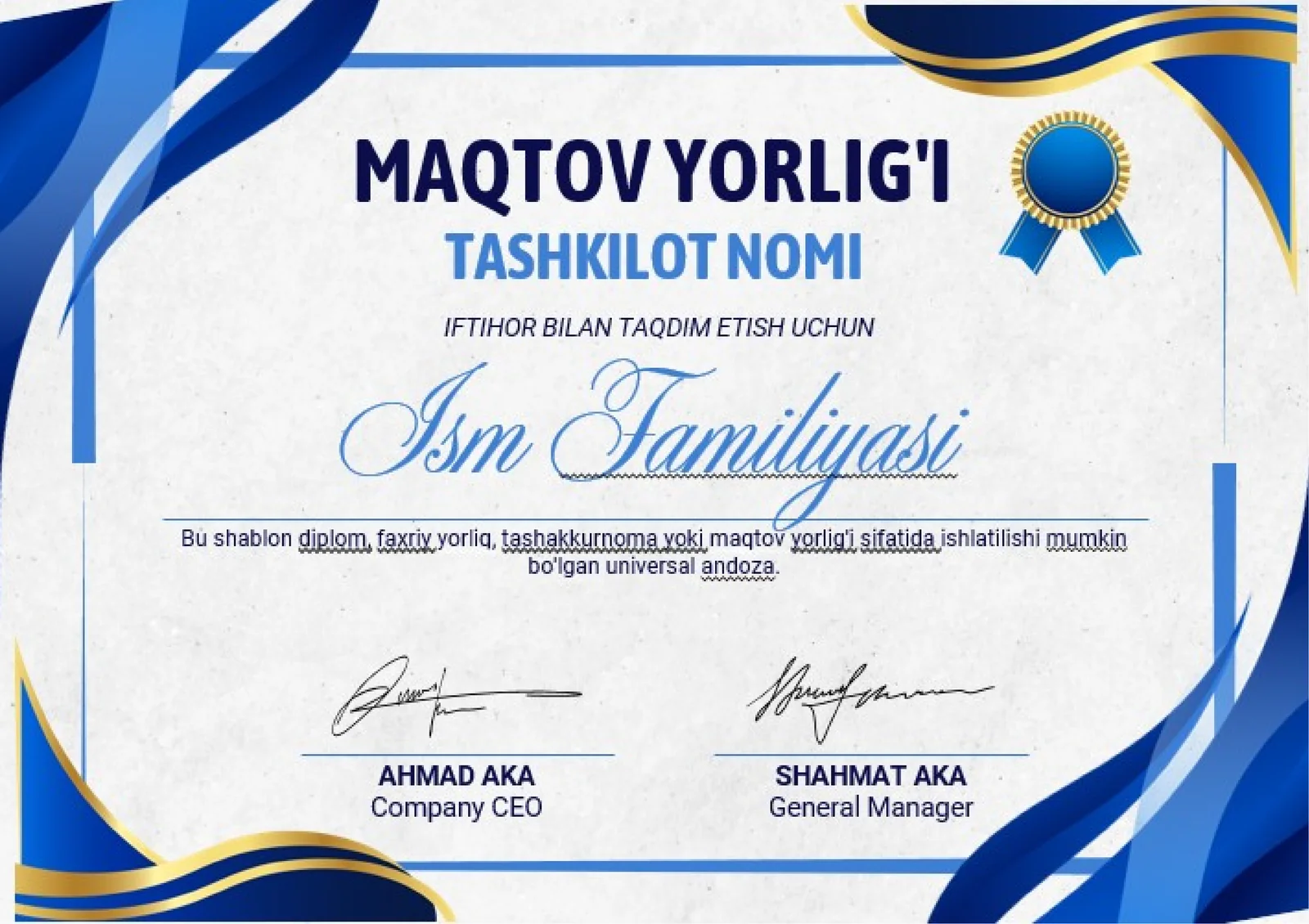 MAQTOV YORLIG'I
