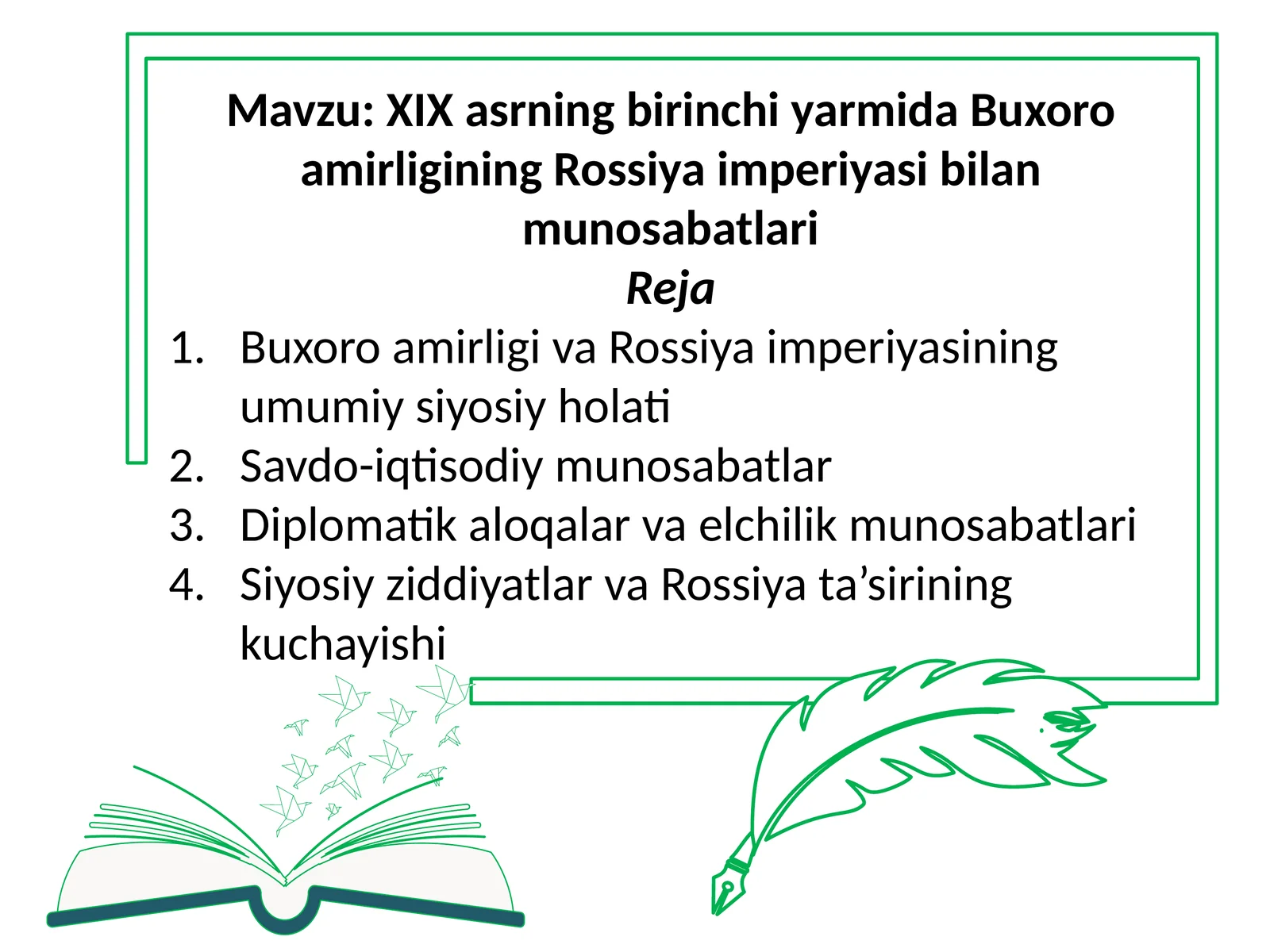 XIX asrning birinchi yarmida Buxoro amirligining Rossiya imperiyasi bilan munosabatlari
