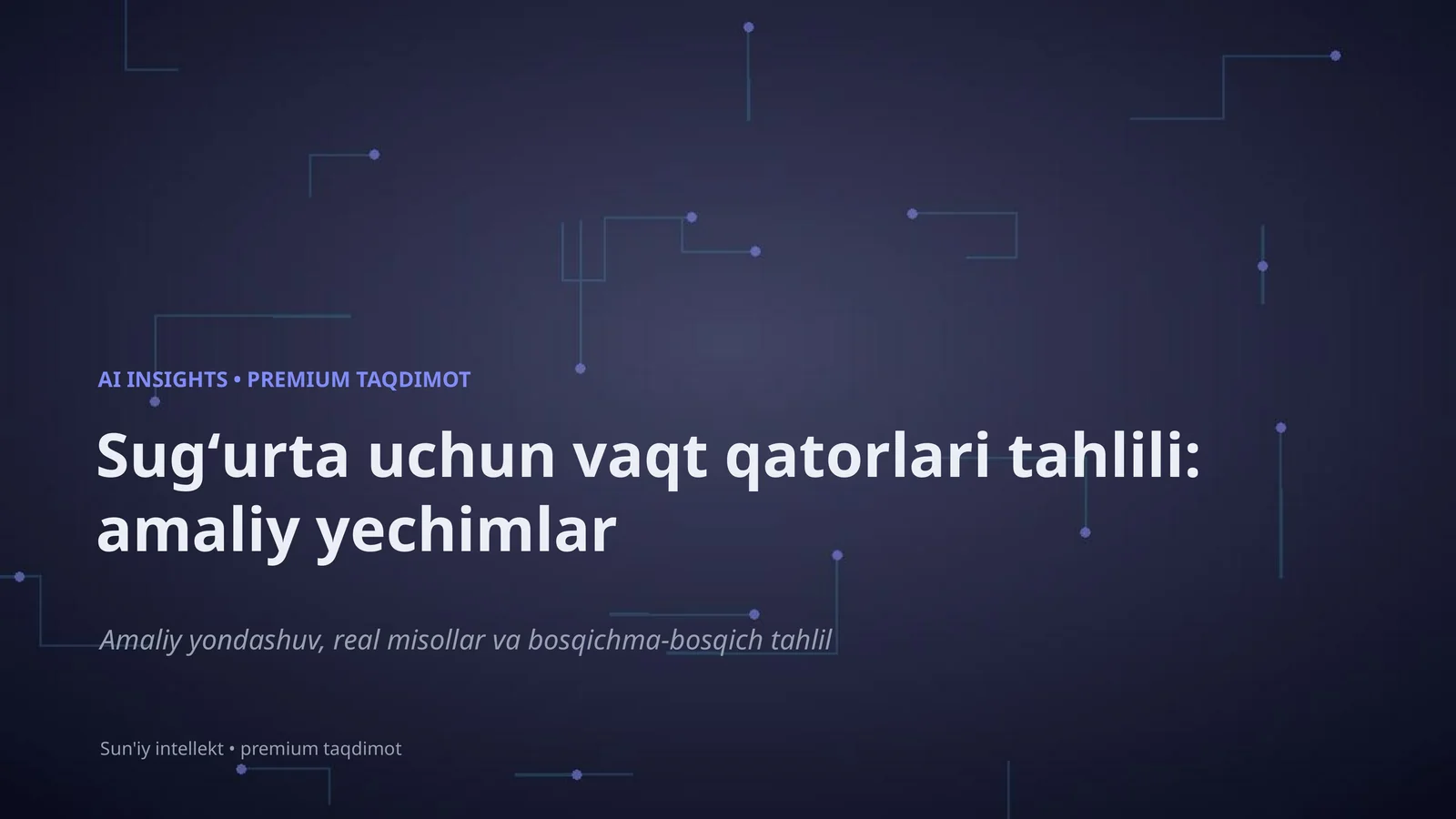 Sundiqlik uchun AI insights