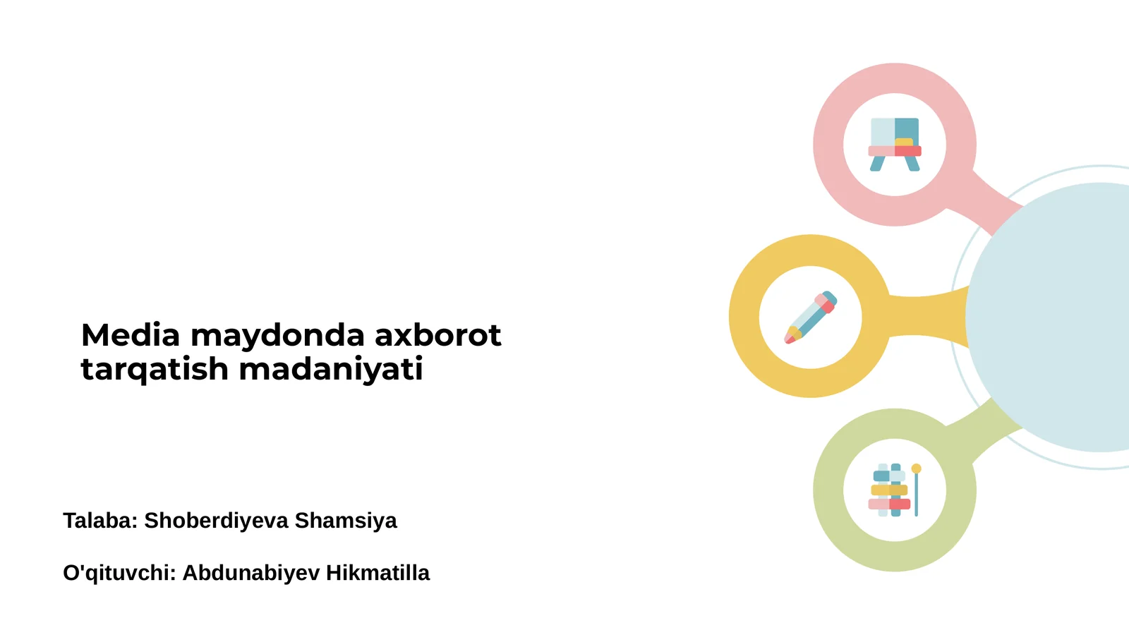 Media maydonda axborot tarqatish madaniyati