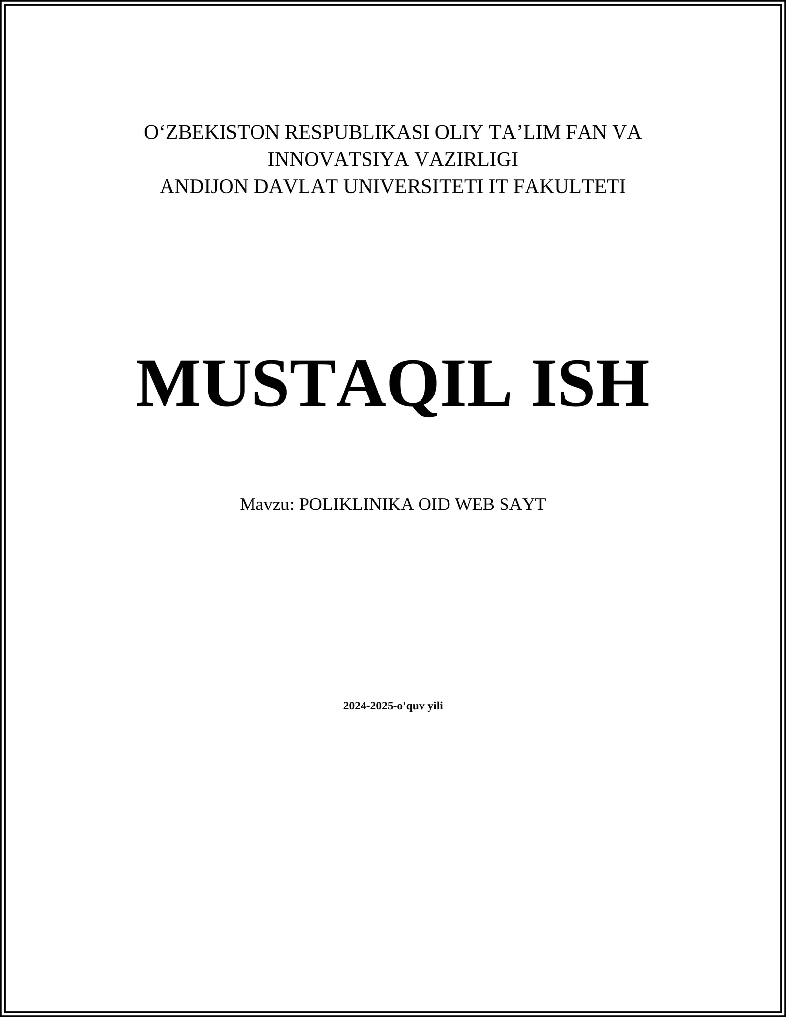 POLIKLINIKA OID WEB SAYT