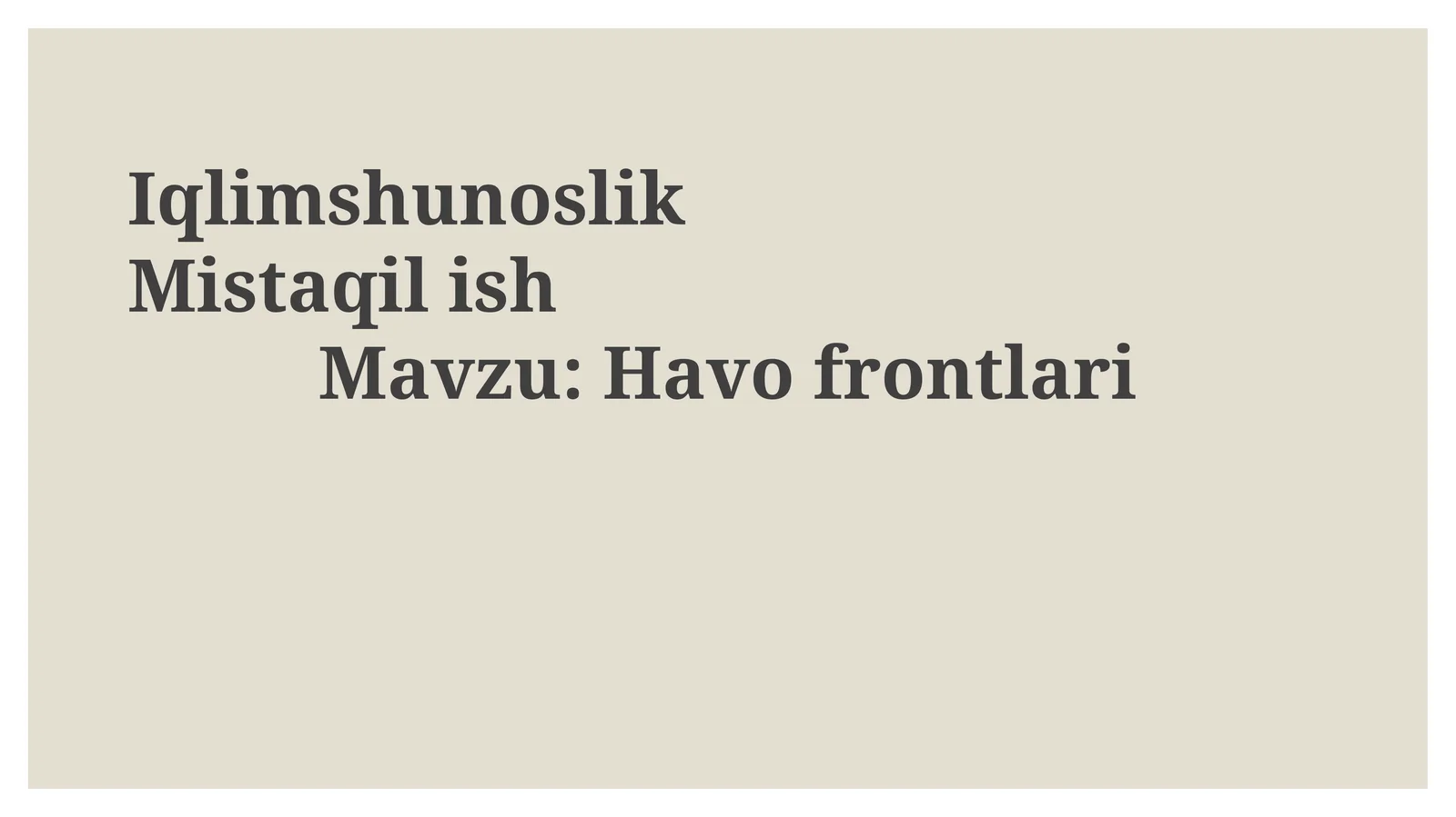 Havo frontlari