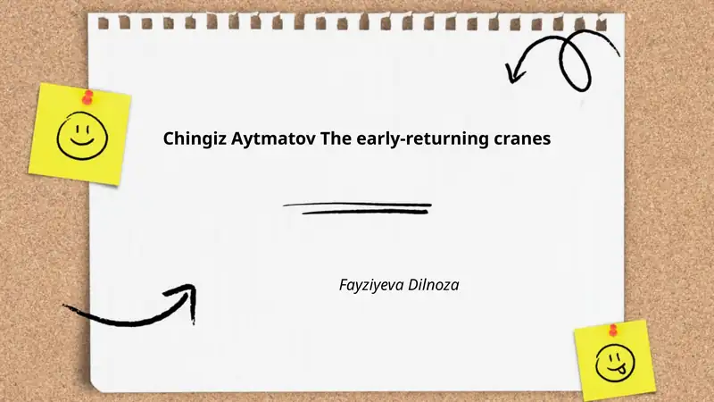 'The Early-Returning Cranes' by Chingiz Aytmatov