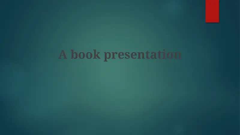 The Emerald Enigma Book Presentation