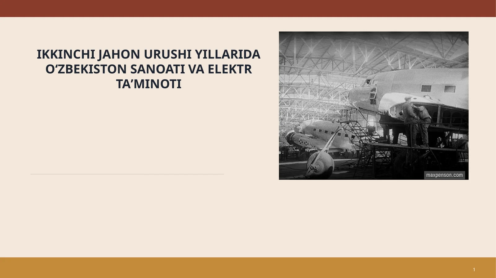 IKKINCHI JAHON URUSHI YILLARIDA