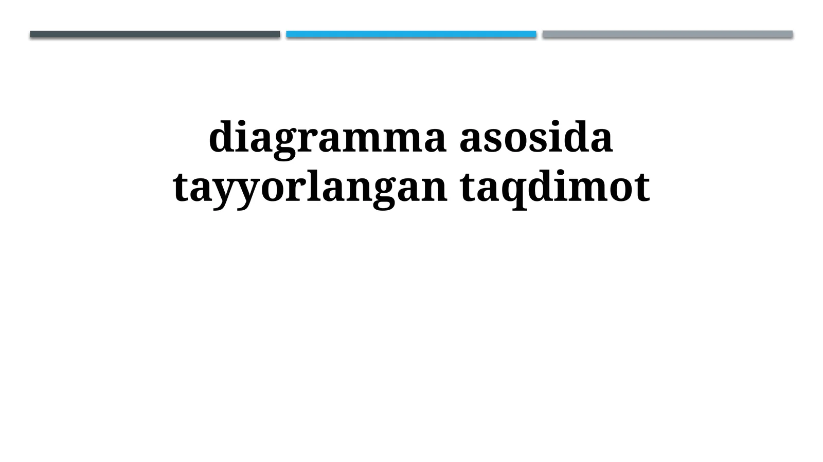 Diagramma asosida tayyorlangan taqdimot