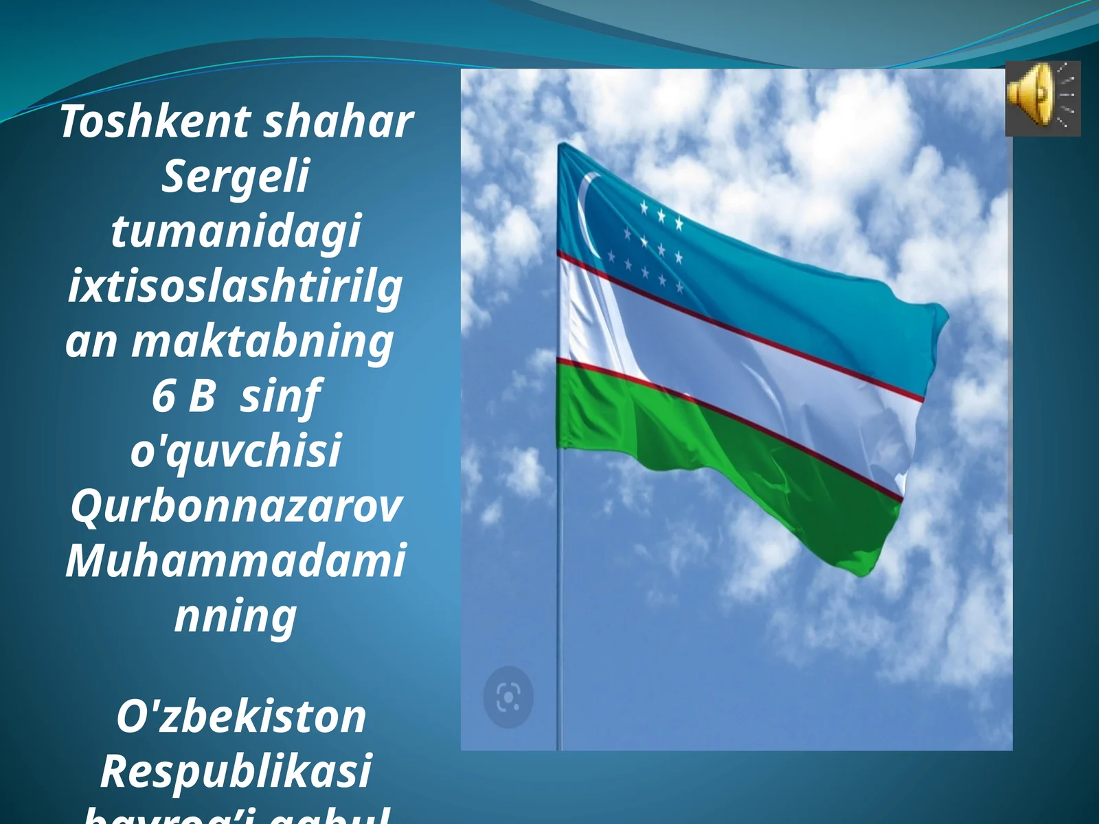 O'zbekiston Respublikasi bayrog'i qabul qilingan kuniga bag'ishlangan videoroligi
