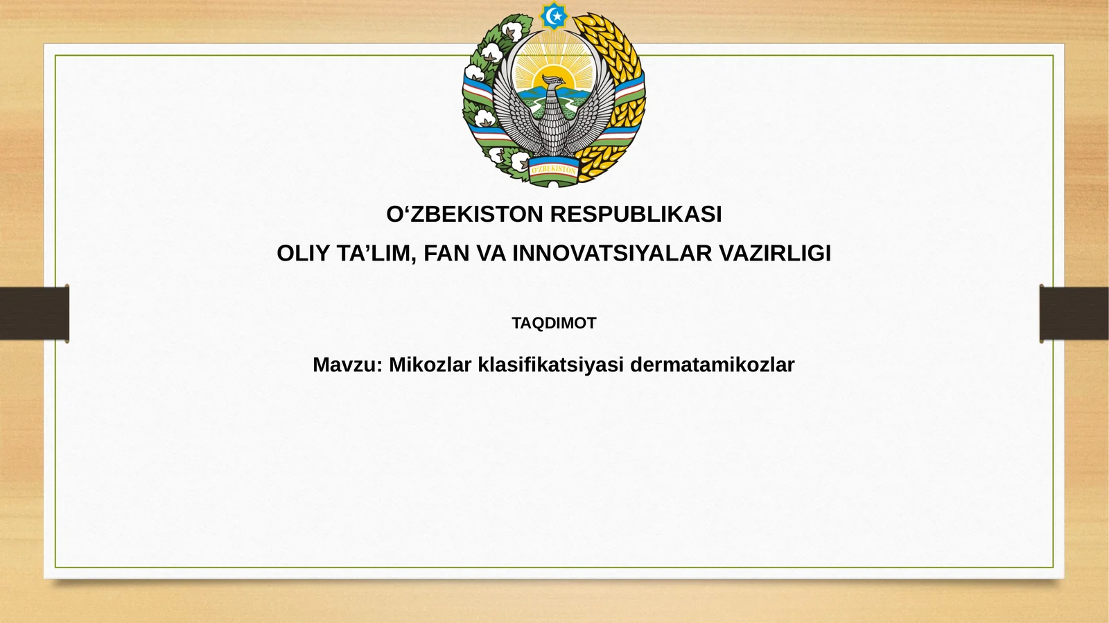 Mikozlar klasifikatsiyasi dermatamikozlar