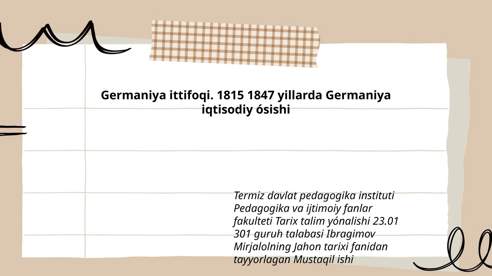 Germaniya ittifoqi. 1815 1847 yillarda Germaniya iqtisodiy ósishi