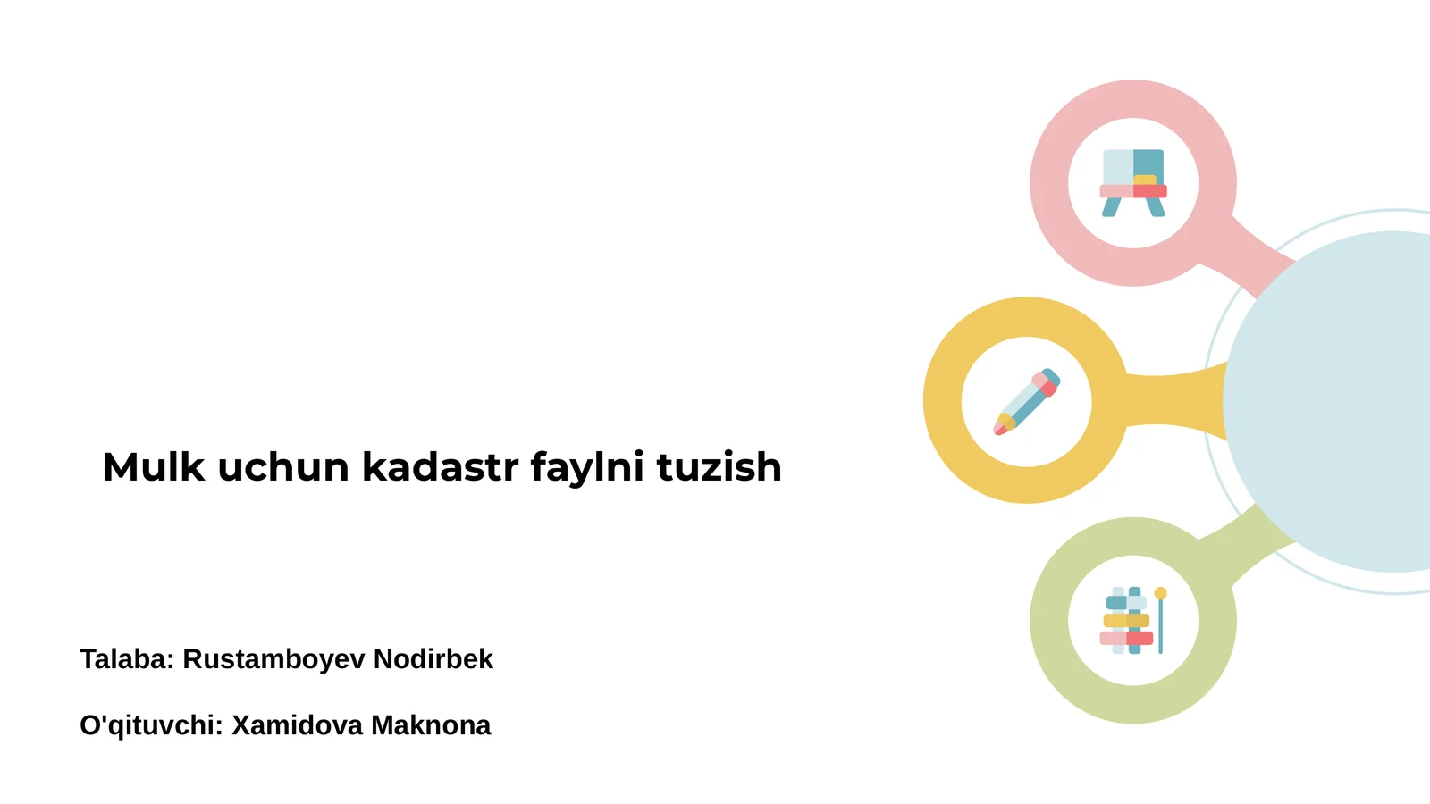 Kadastr faylini tuzish