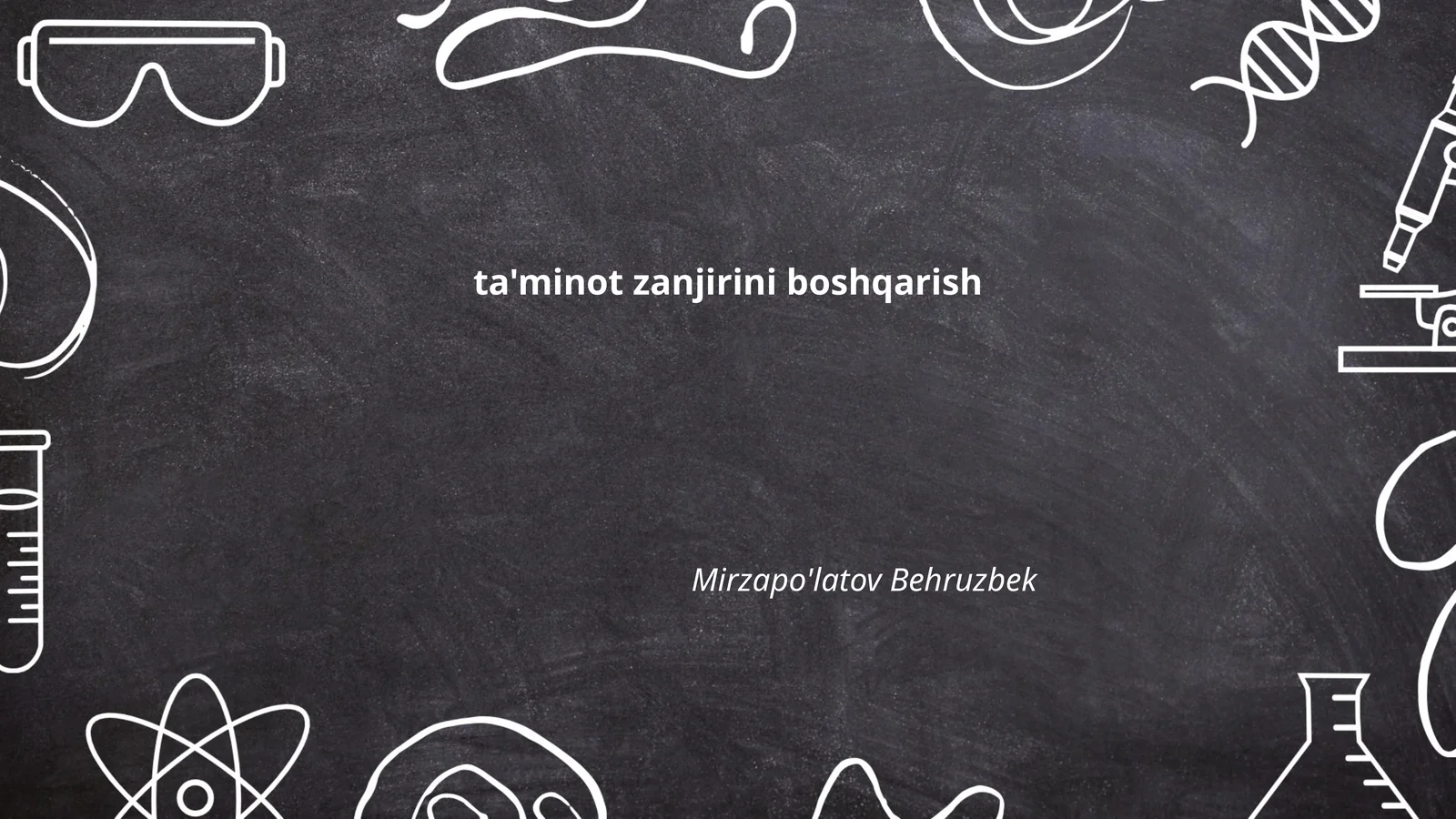 ta'minot zanjirini boshqarish