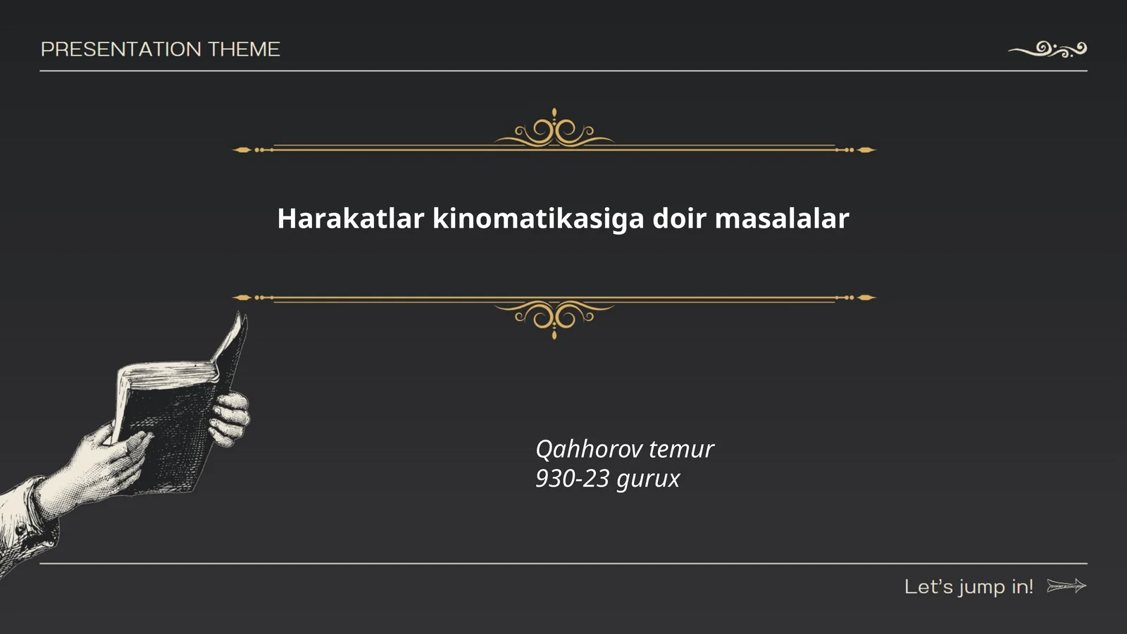 Harakatlar kinomatikasiga doir masalalar
