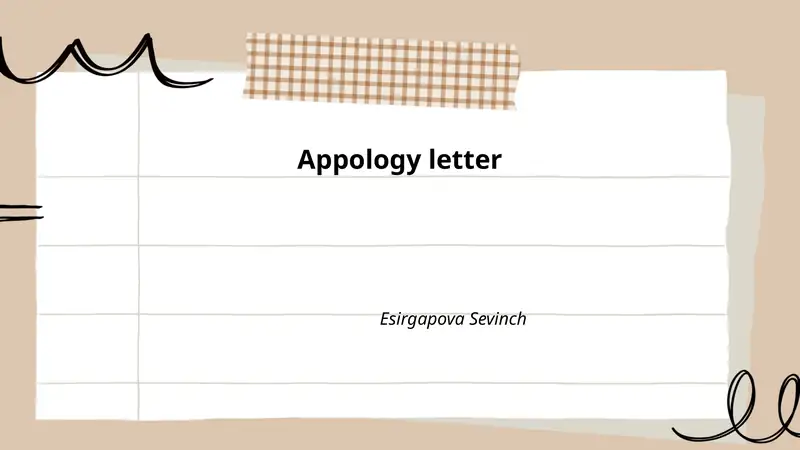 Appology letter
