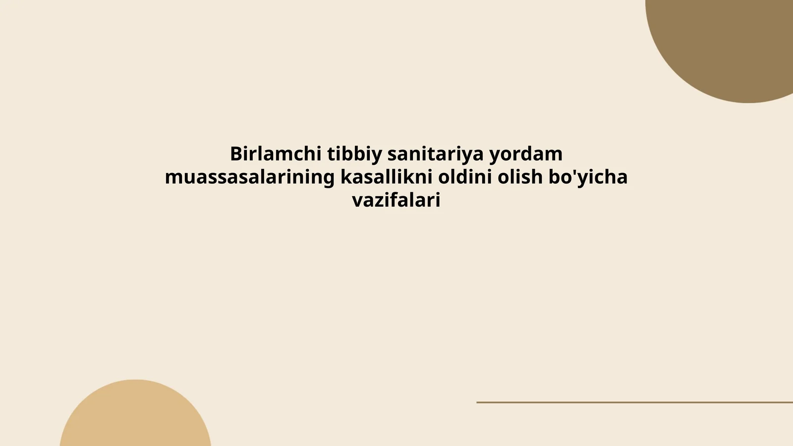 Birlamchi tibbiy sanitariya yordam muassasalarining kasallikni oldini olish bo'yicha vazifalari