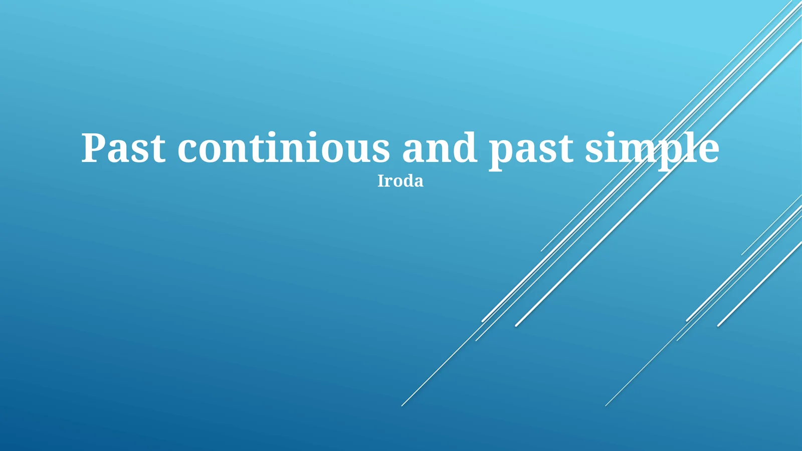 Past continious and past simple