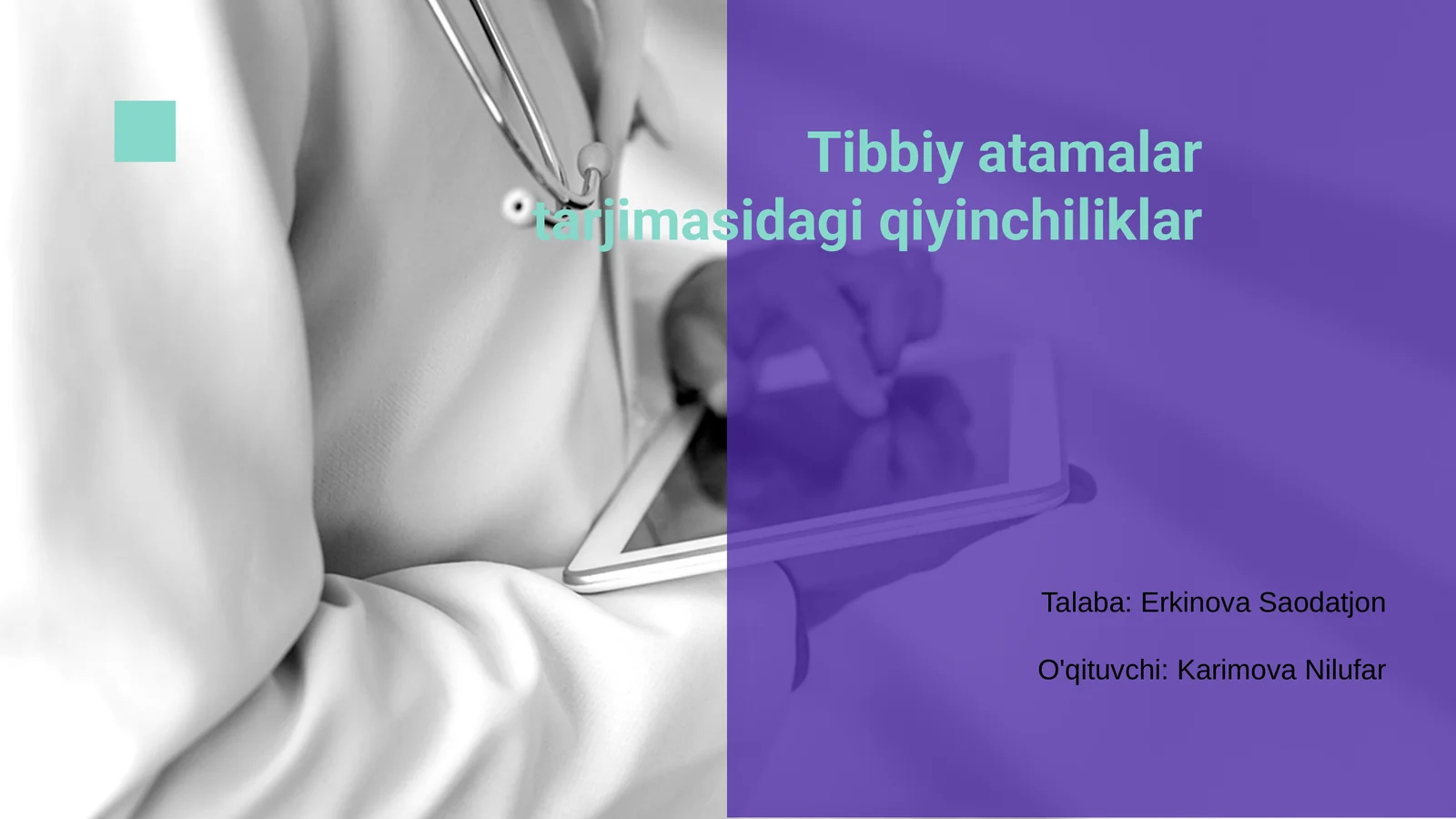 Tibbiy atamalar tarjimasidagi qiyinchiliklar
