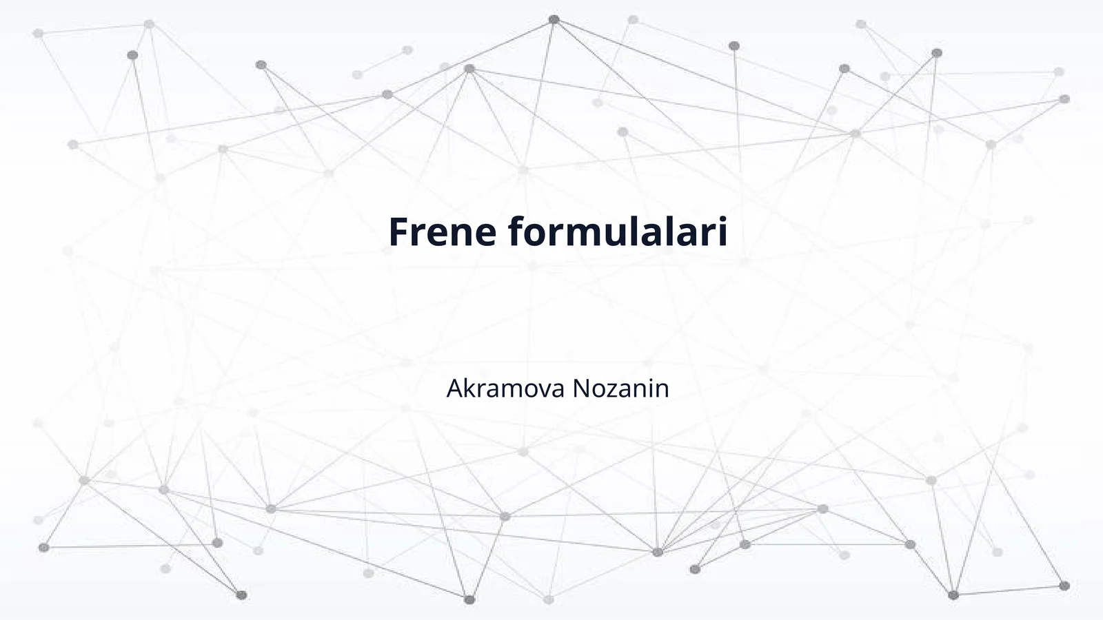 Frene formulalari