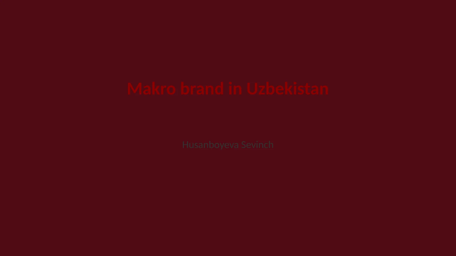 Makro brand in Uzbekistan