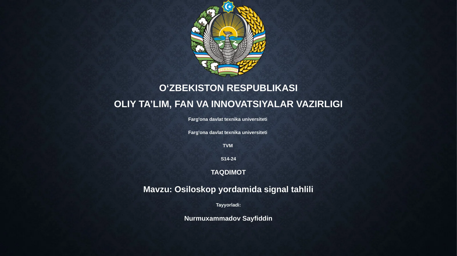 Osiloskop yordamida signal tahlili