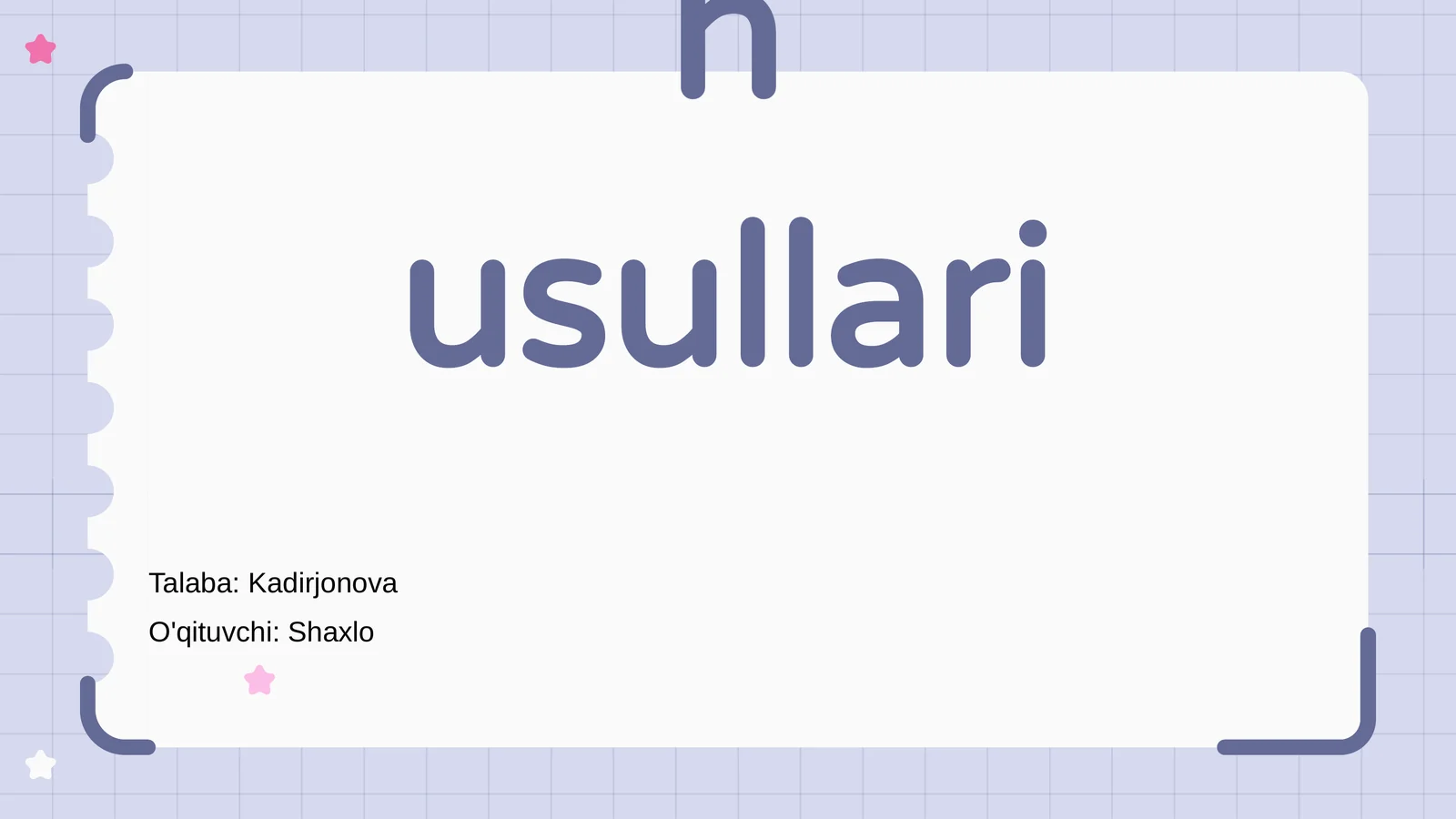 Odam genetikasi va oʼrganish usullari