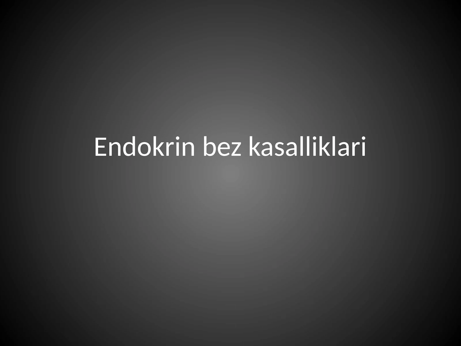 Endokrin bez kasalliklari