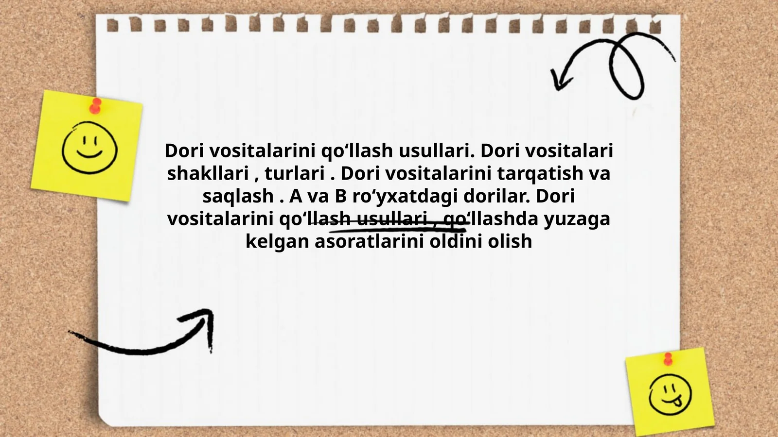 Dori vositalarini qoʻllash usullari