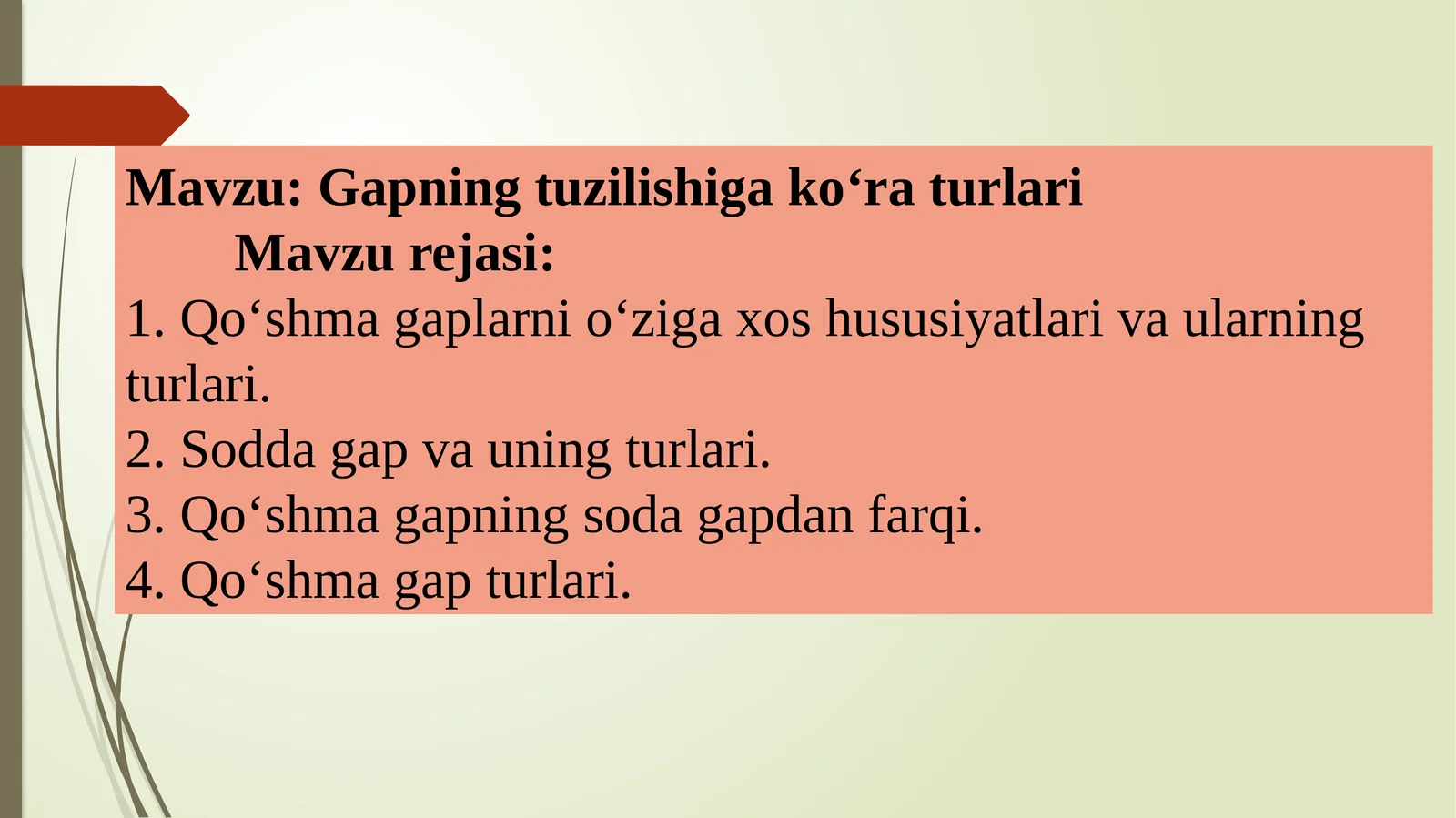Gapning tuzilishiga ko'ra turlari