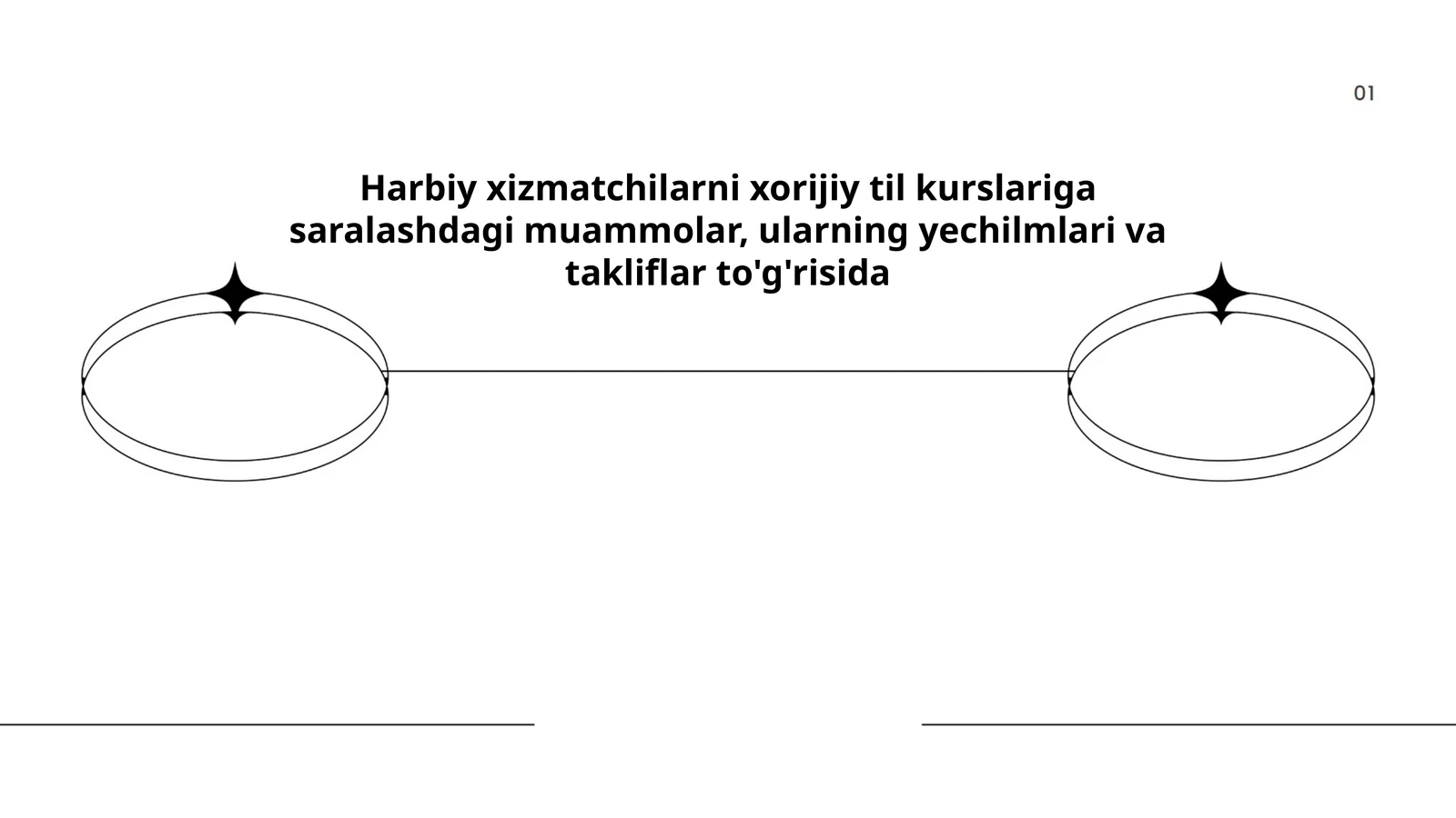 Harbiy xizmatchilarni xorijiy til kurslariga saralashdagi muammolar, ularning yechilmlari va takliflar to'g'risida