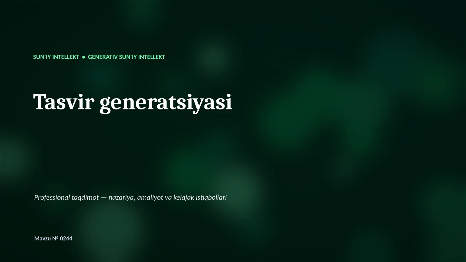 Generativ sun'iy intellekt