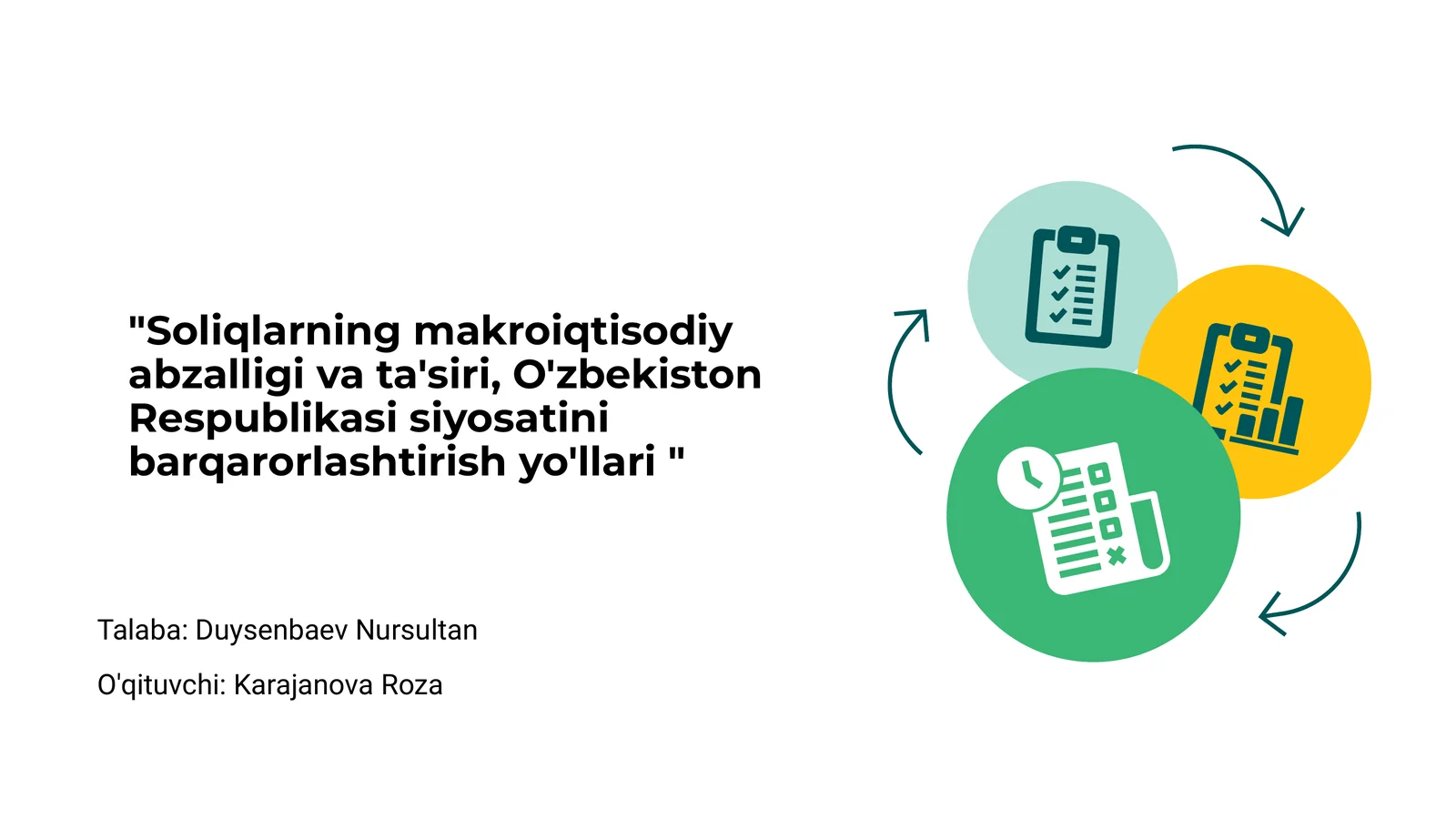 Soliqlarning makroiqtisodiy abzalligi va ta'siri, O'zbekiston Respublikasi siyosatini barqarorlashtirish yo'llari