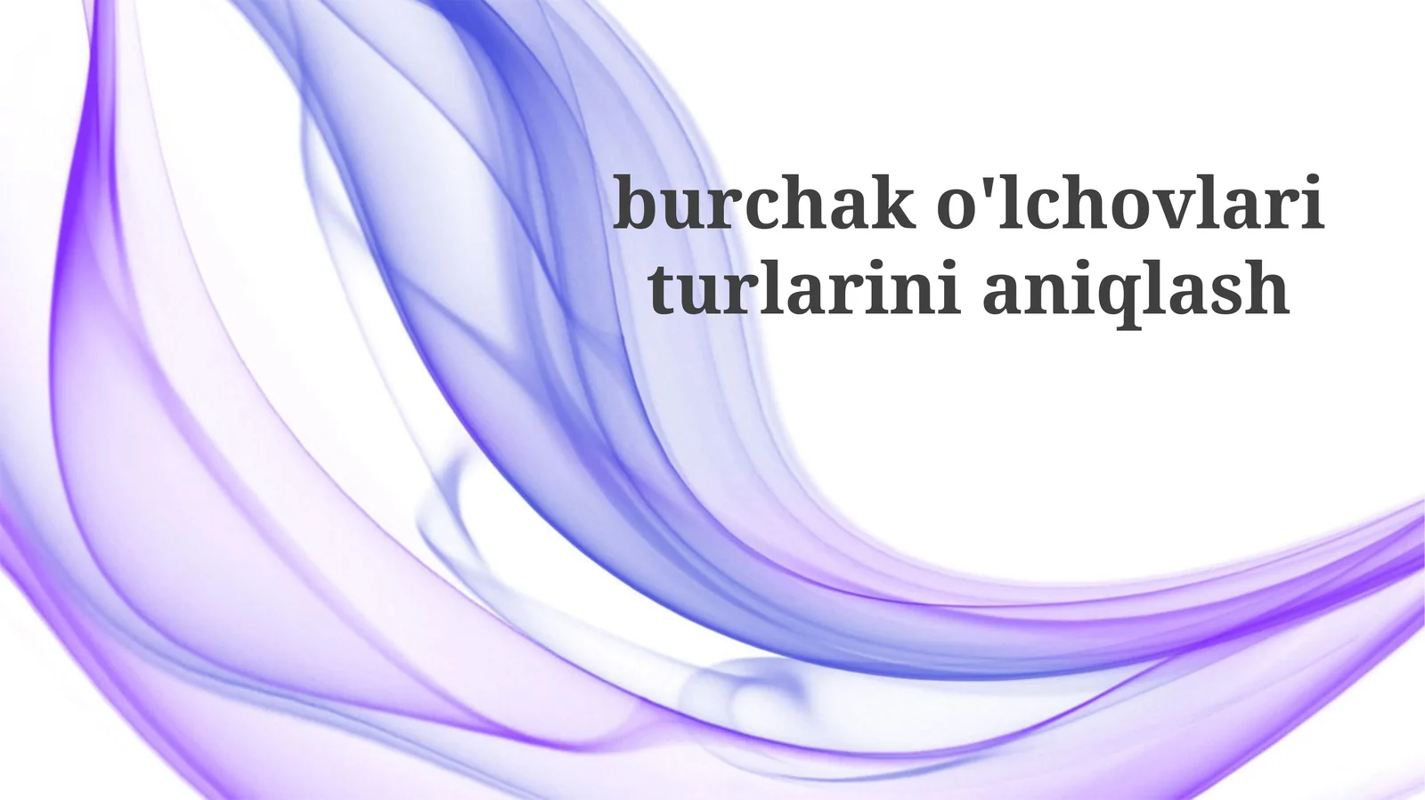 Burchak munosabatlari