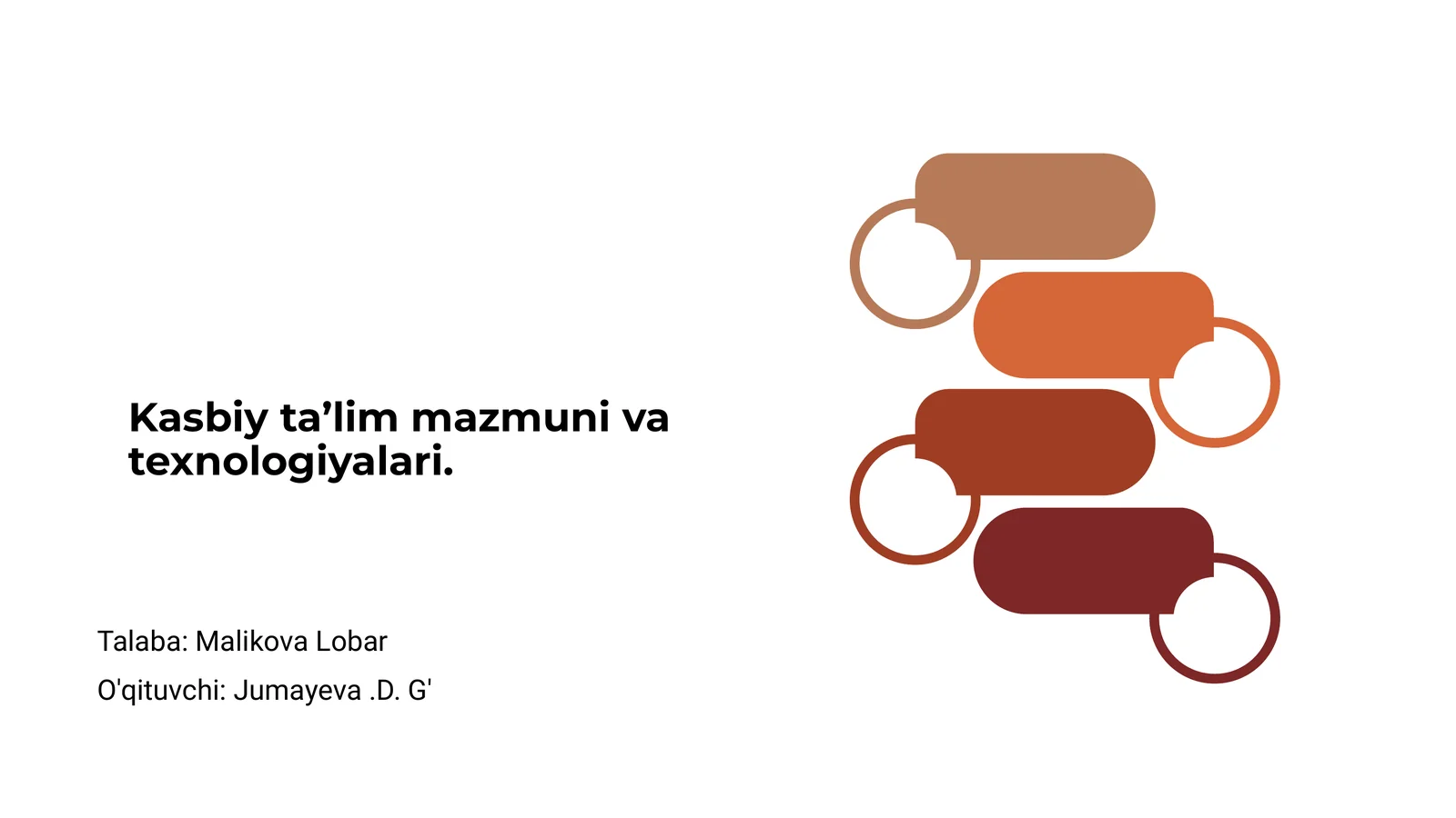 Kasbiy ta’lim mazmuni va texnologiyalari