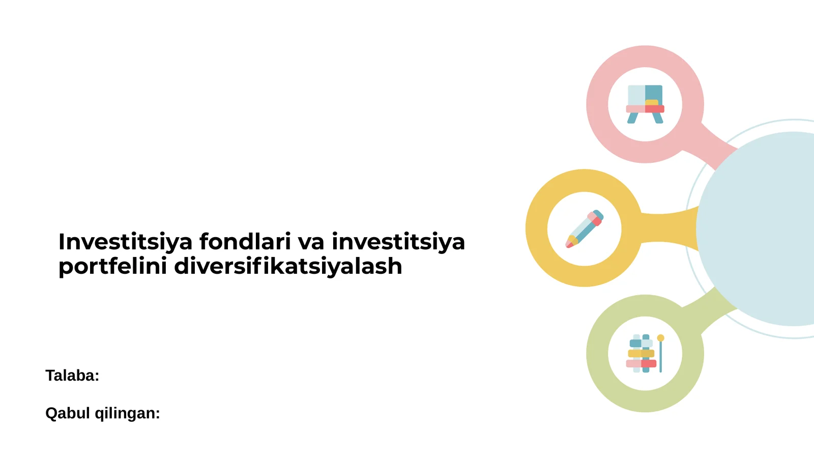 Investitsiya fondlari va investitsiya portfelini diversifikatsiyalash