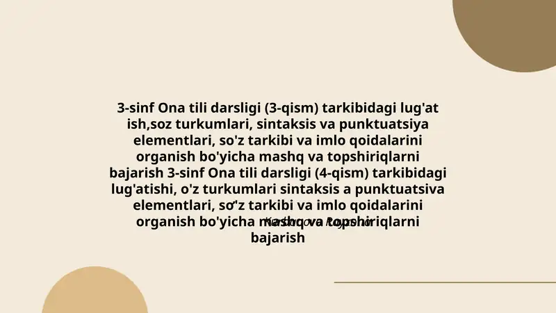 3-sinf Ona tili darsligi (3-qism)