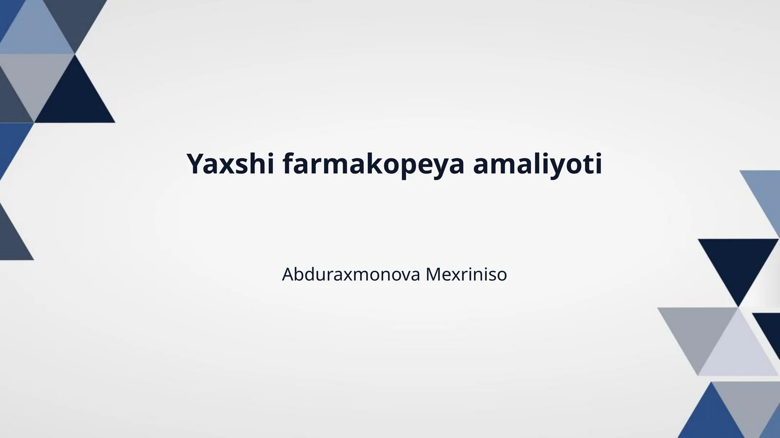 Yaxshi farmakopeya amaliyoti
