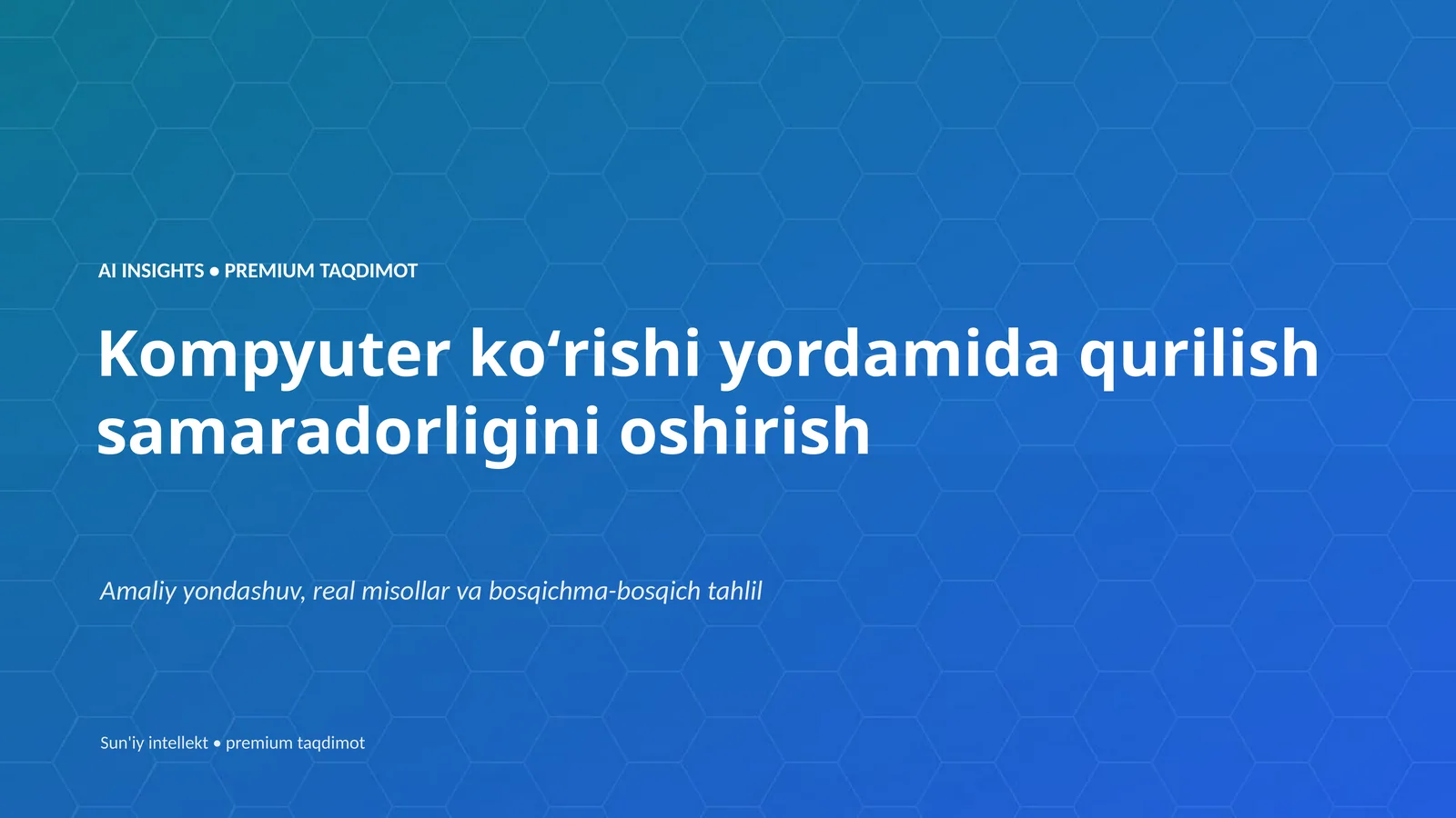 Sun'iy intellekt • premium taqdimot