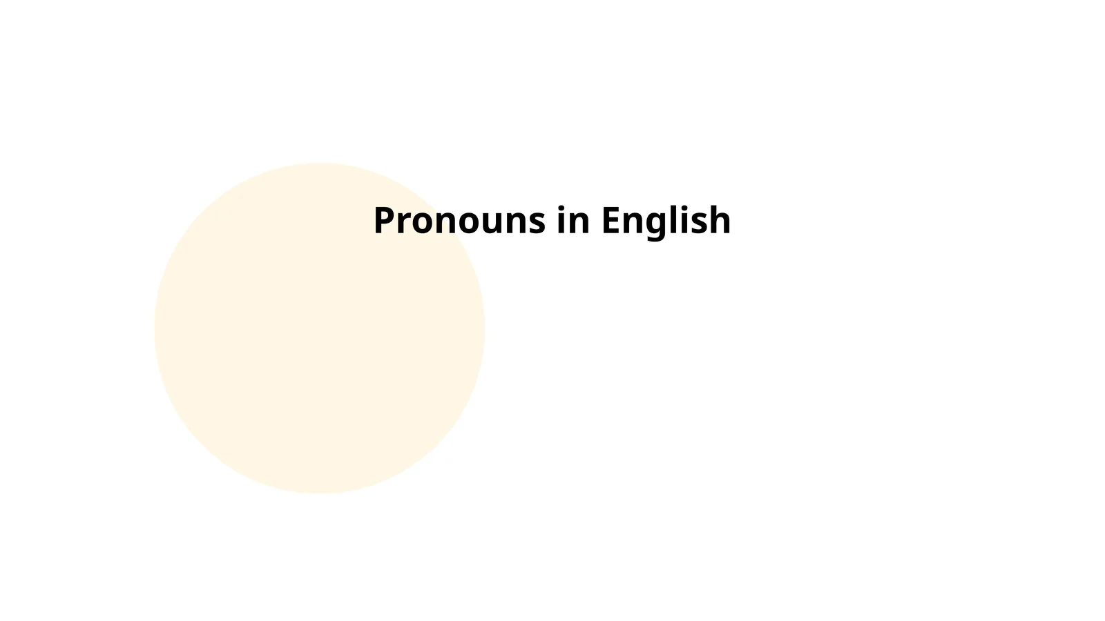 Pronouns in English
