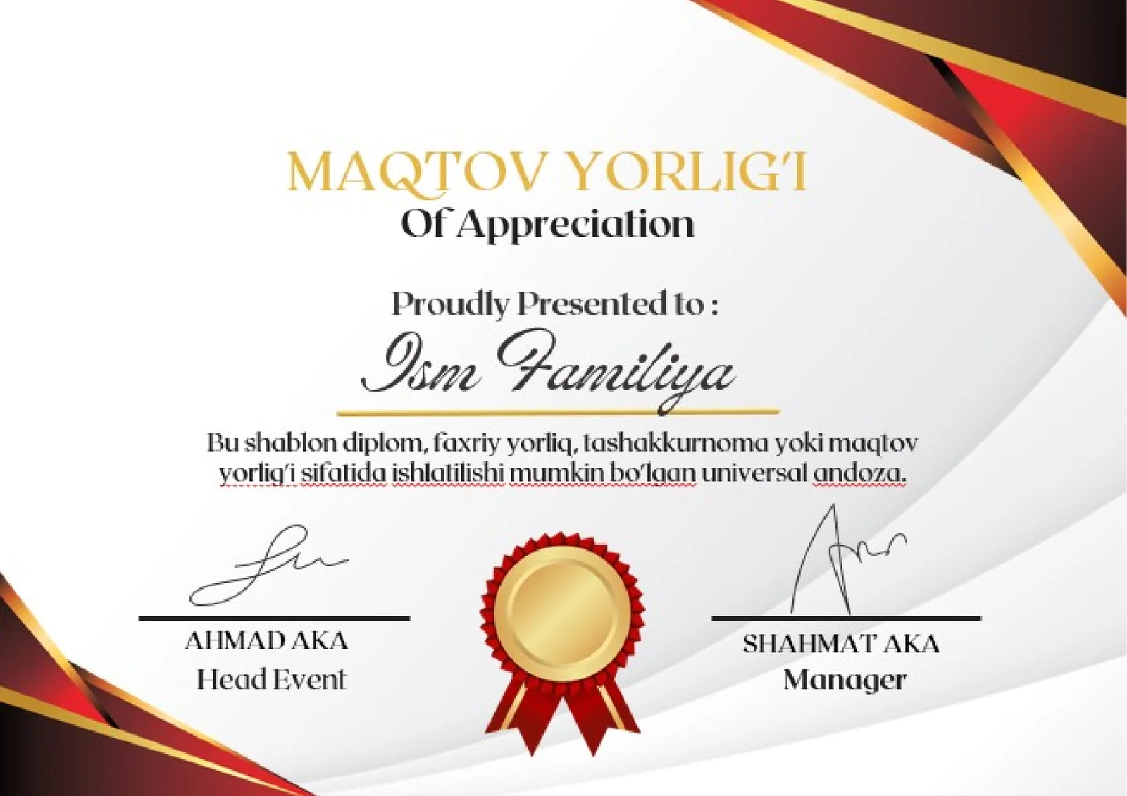 MAQTOV YORLIG'I